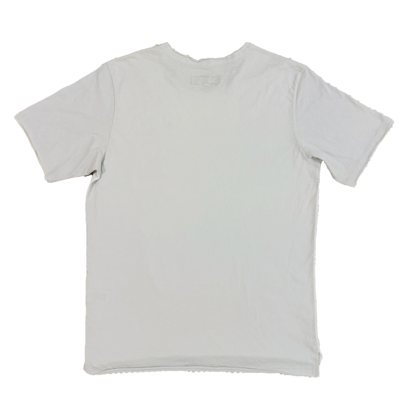 Rag and Bone Cotton Crewneck T-Shirt with Hermès Silk Sewn-On Detail (Royal de France)