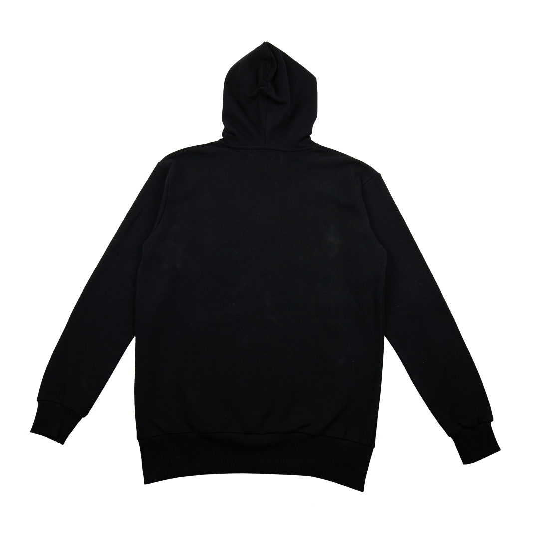 Graphic Print Distorted Logo Hooded Sweatshirt